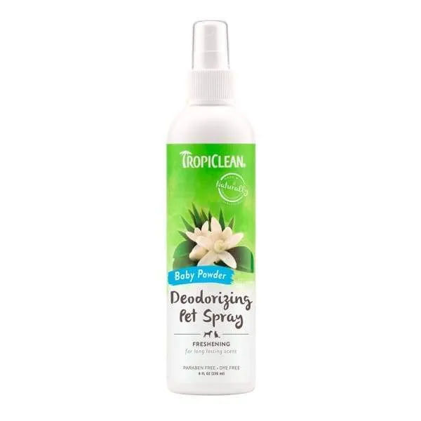[15% OFF] Tropiclean Baby Powder Deodorizing Pet Spray 8oz