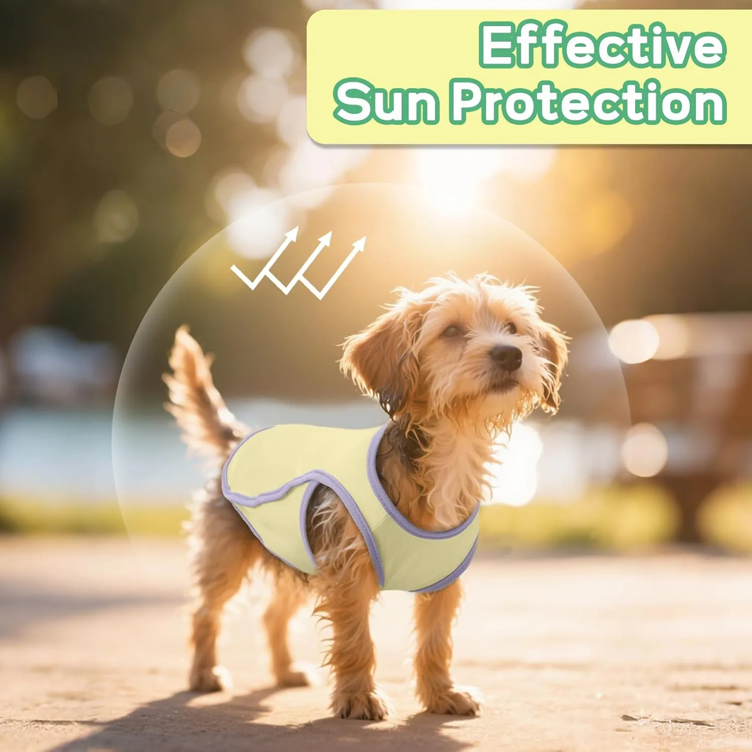 2 Pack Dog Shirts for Large Dogs, Pet Cooling Vest Sun Shirt, Soft Breathable Sun Protection Puppy T-Shirts, Lightweight Summer Clothes, Sleeveless Tank Top Outfit for Dogs, Yellow&Green 3XL