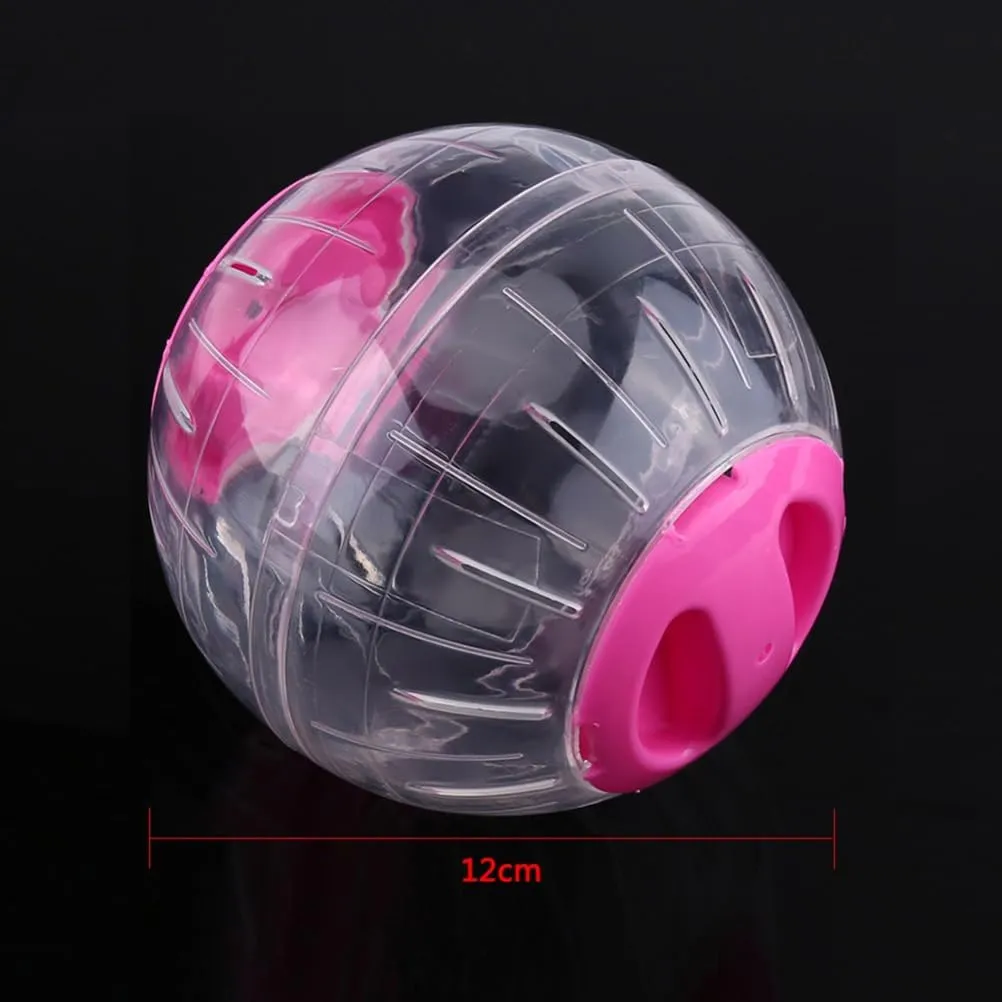2 Pieces Hamster Exercise Ball, 5.7 Inch Hamster Running Ball Transparent Plastic Hamster Ball Wheel for Dwarf Hamsters Small Pets to Reduce Boredom and Increase Activity (Pink)