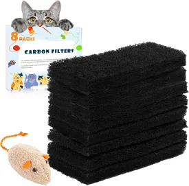 2 x Thickened Durable 8 Pack Carbon Filters Compatible with Automatic Litter Box Robot 3, OEM Thick Replacement Filter to Absorb Odors Control Damp from Cat Keep Home Fresh