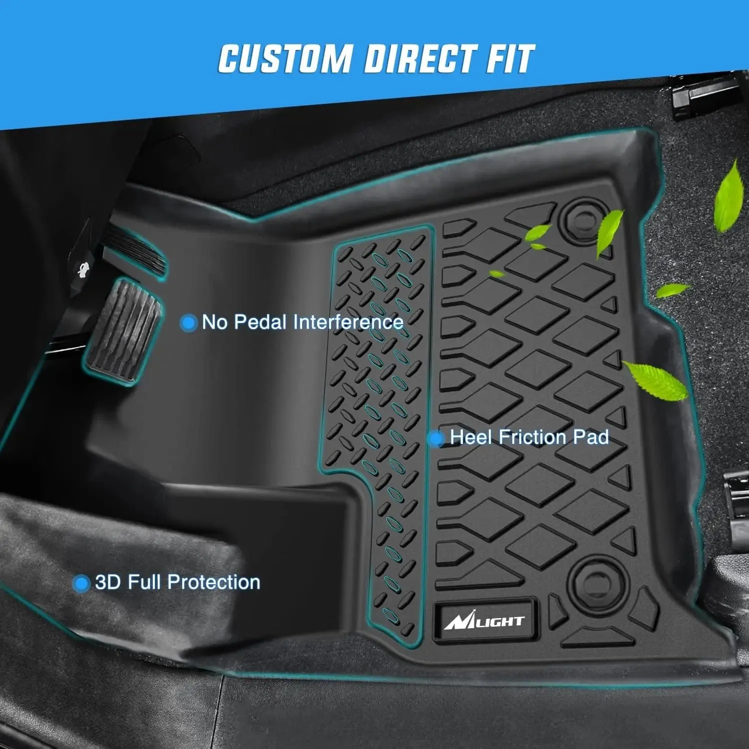 2016-2023 Dodge Durango/Jeep Grand Cherokee TPE Floor Mats