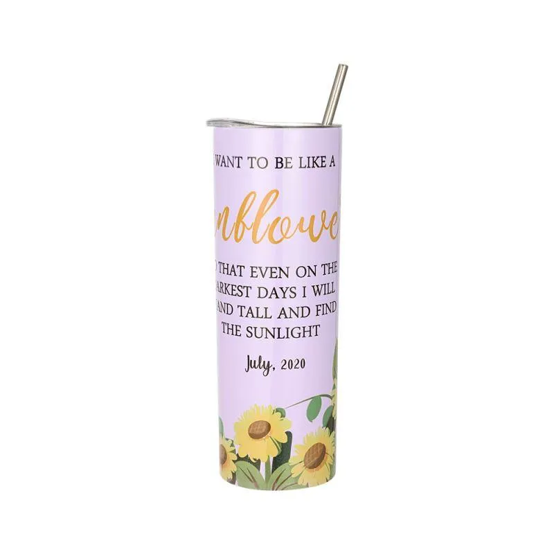20oz Stainless Steel Tumbler - Glossy Purple