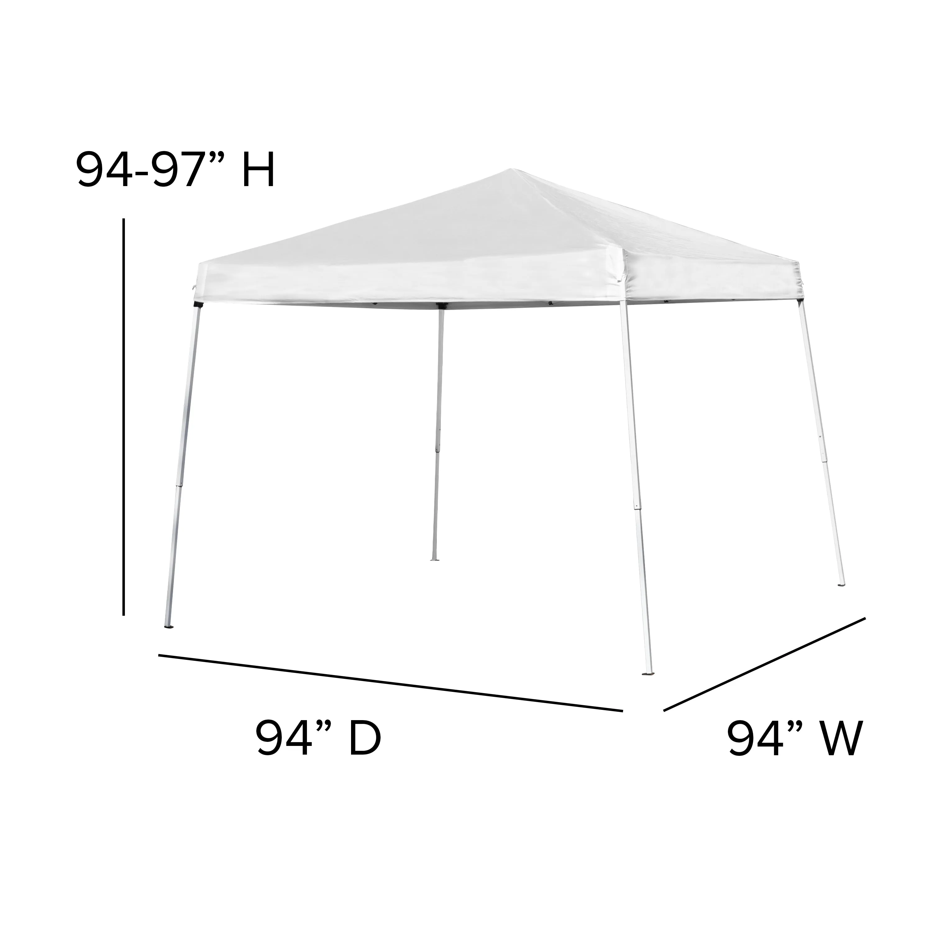 8'x8' White Pop Up Canopy JJ-GZ88-WH-GG