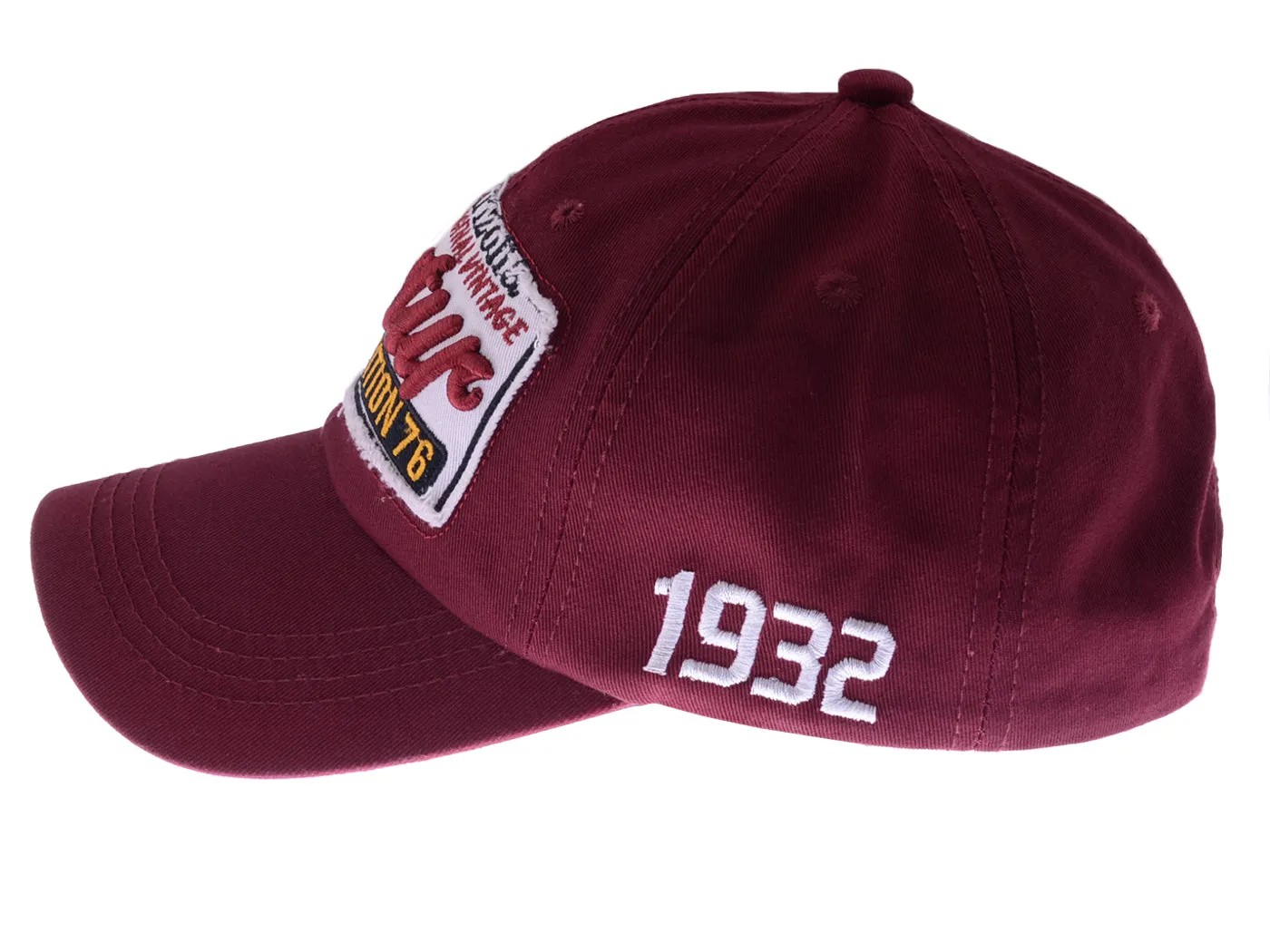 Anna-Kaci Unisex Vintage Paw Patch Embroidery Baseball Cap Distressed Summer Vented Sun Cap Hat
