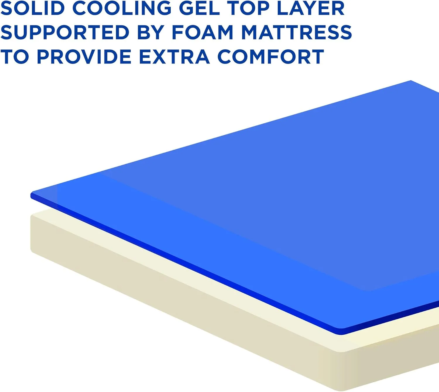 Arf Pets Dog Self Cooling Pet Bed  Solid Gel Based Self Cooling Mat for Pets, Includes a Foam Based Bolster Bed for Extra Comfort