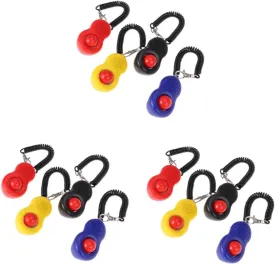 BESPORTBLE 12 Pcs Pet Training Clicker Set for Dog Cat Professional Design with Wrist Strap Elastic Ring Ideal for Basic Obedience Training