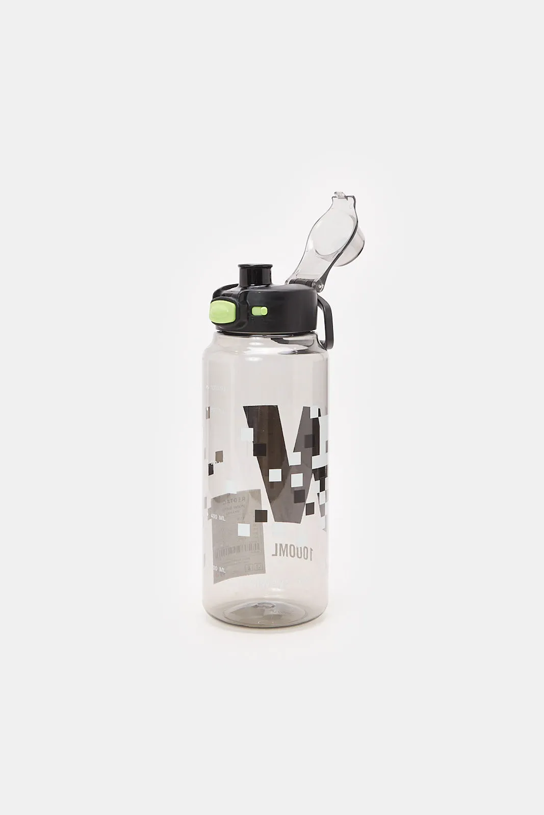 Black Printed Water Bottle (1000ml)