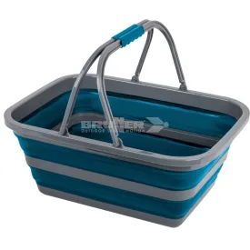 Brunner Holdall Fold Away Collapsible Basket Blue