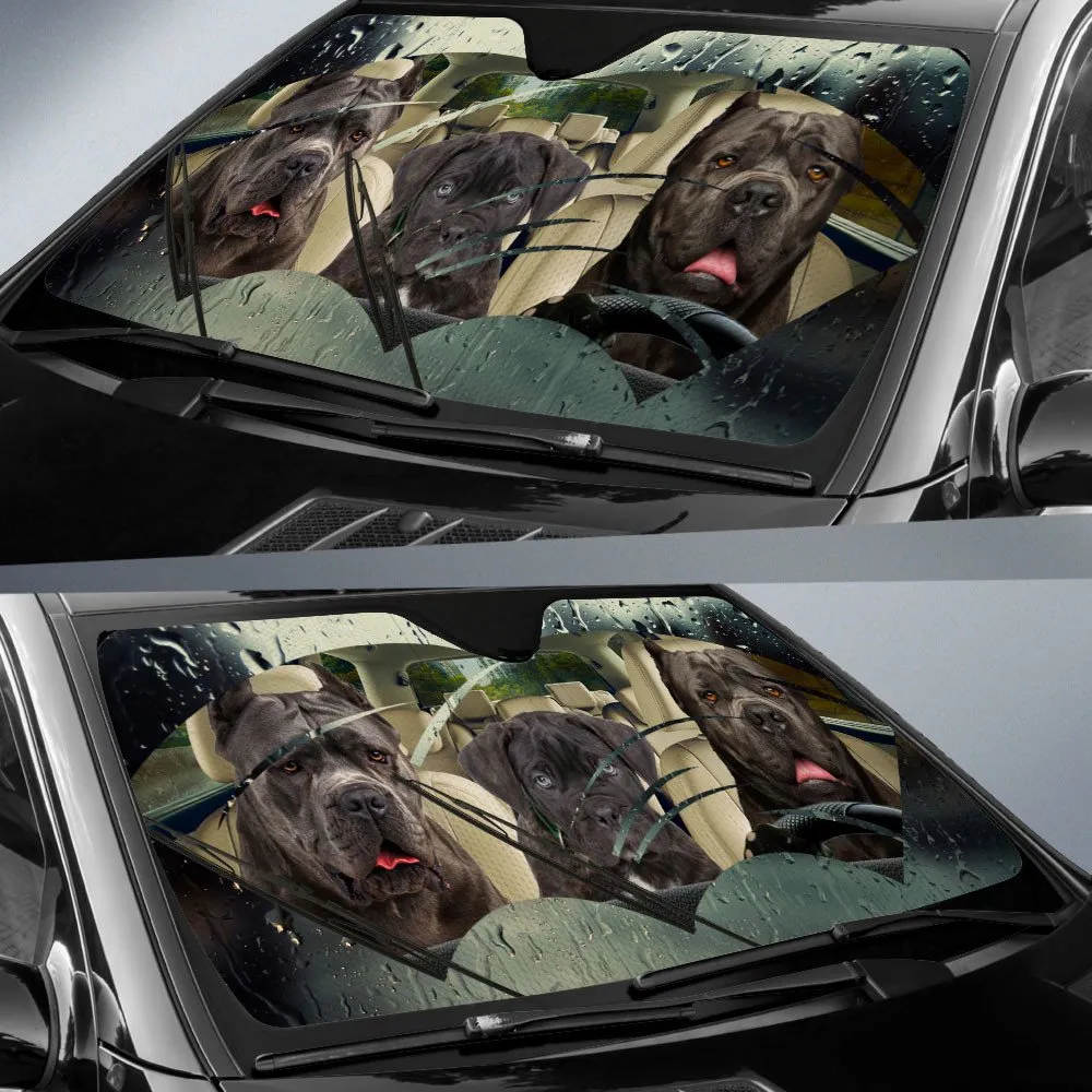 Cane Corso Rainy Driving Car Sun Shade Cover Auto Windshield Coolspod