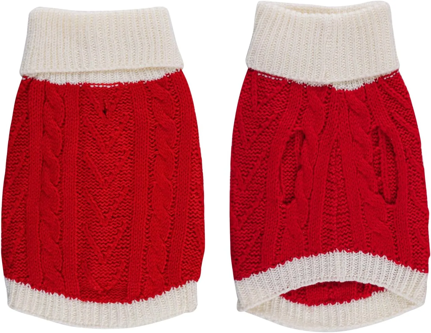 choyaxo Dog Sweater for Small Pet Dogs Cat Breathable Knitted Warm Cat Outfit for Christmas Valentine's Day Warm Apparel for Winter (Red, Small)