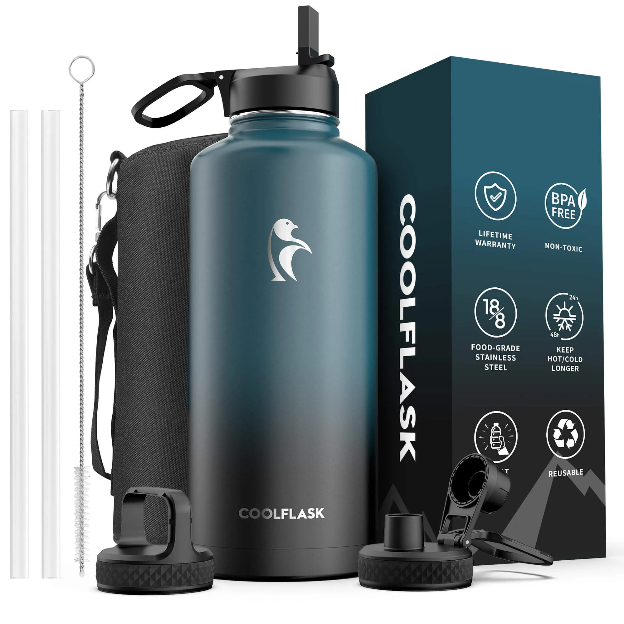 Coolflask 87 oz Water Bottle