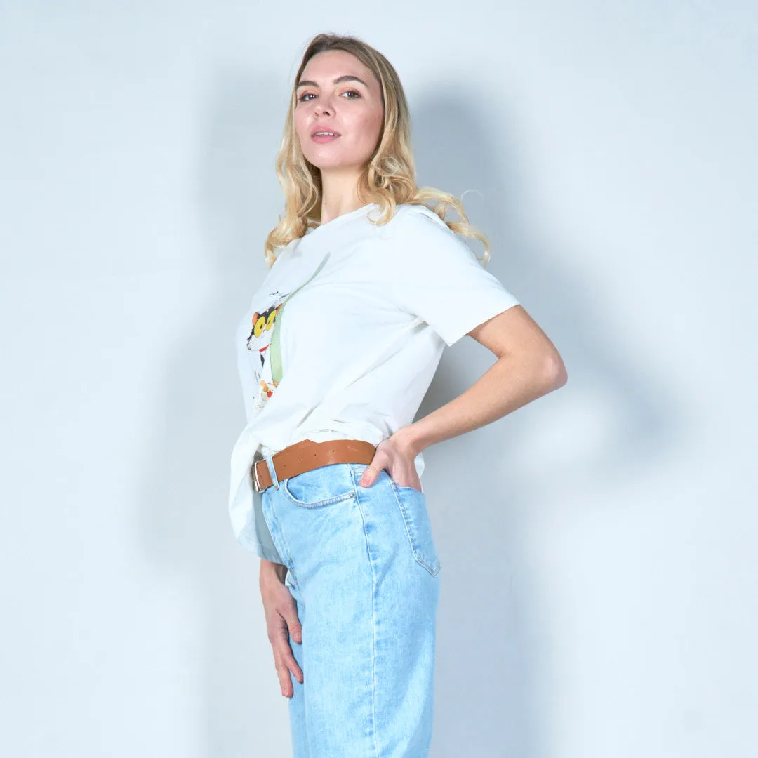 Cute cat family graphic tee wholesale