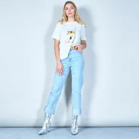 Cute cat family graphic tee wholesale