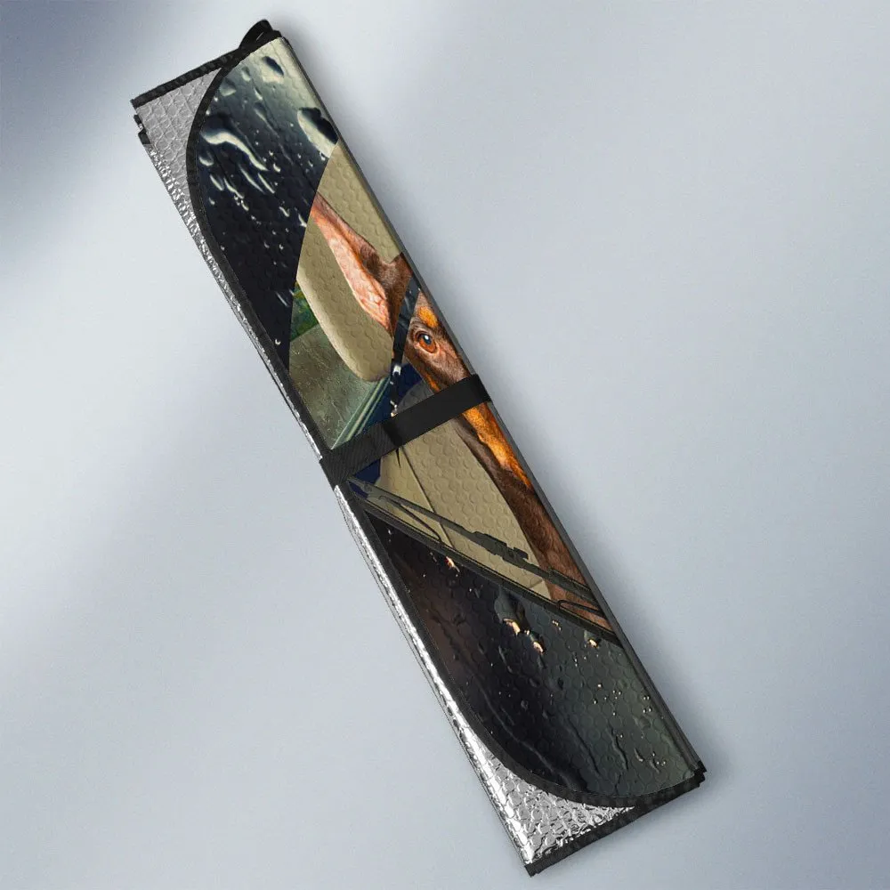 Doberman Pinscher Rainy Driving Car Sun Shade Cover Auto Windshield Coolspod
