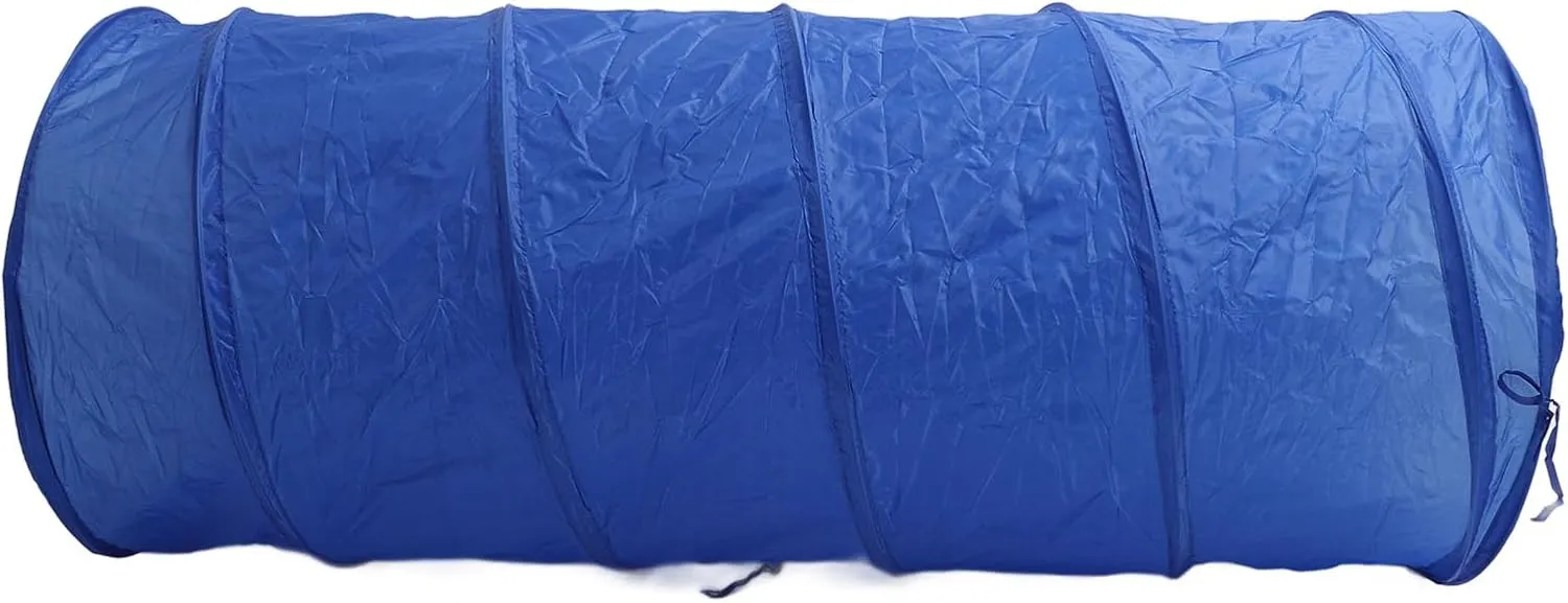 Dog Agility Equipment, Round Dog Training Tunnel, Folding Dog Agility Training Tunnel, Dog Play Tunnel Tent with Tear Dog Agility Tunnel Dog Agility Jumps for Pet Play
