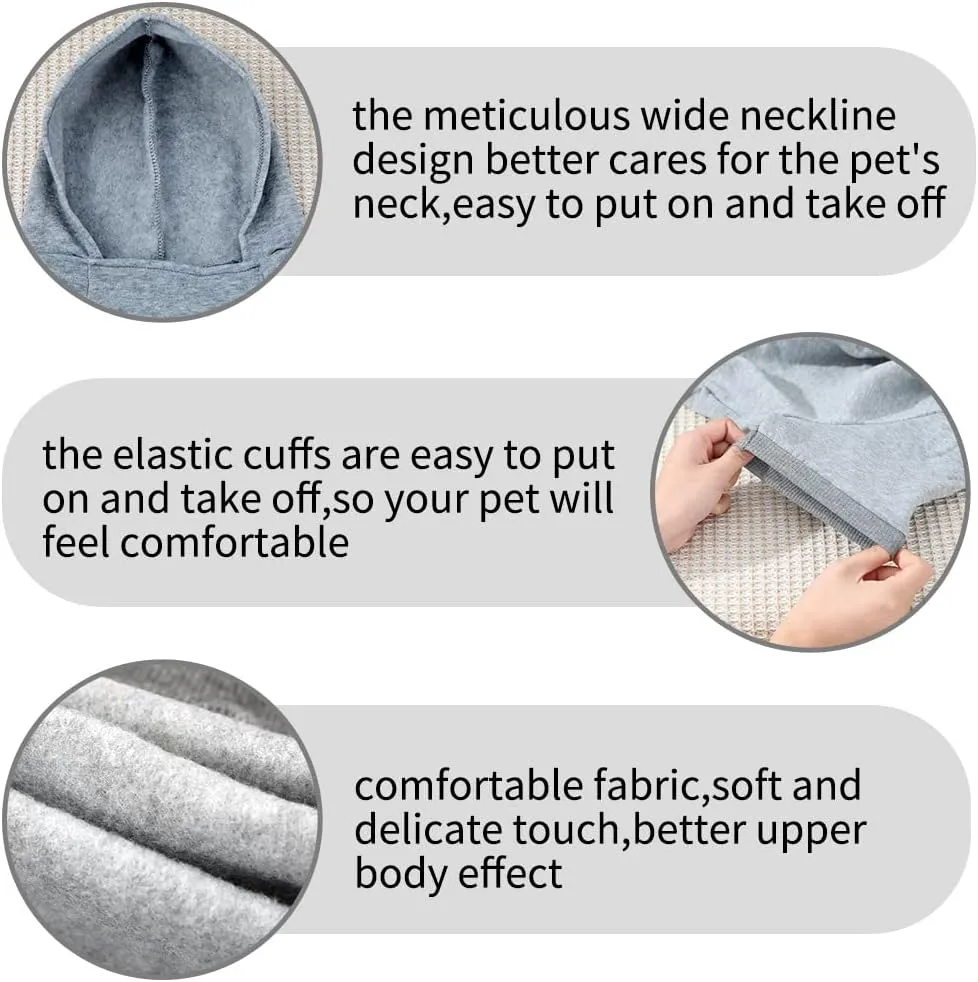 Dog Hoodie - Stylish Outdoor Sports Sweatshirt, Soft and Warm Pet Clothes for Small, Medium and Large Dogs (Grey, Medium)