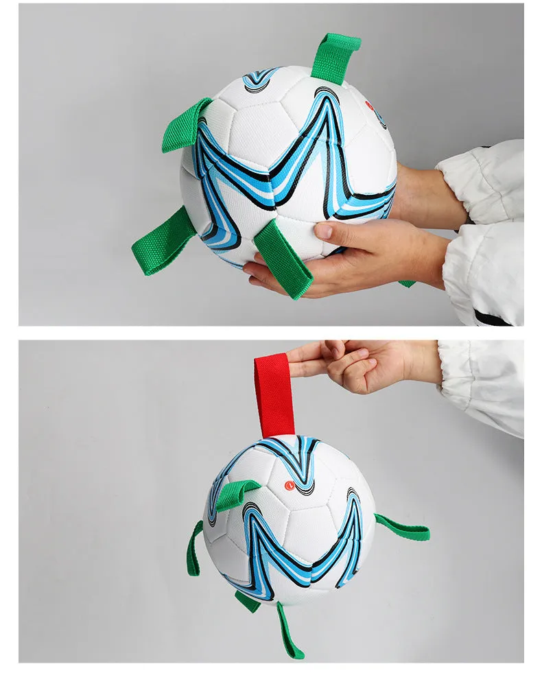 Dog Toys Football with Grab Tabs
