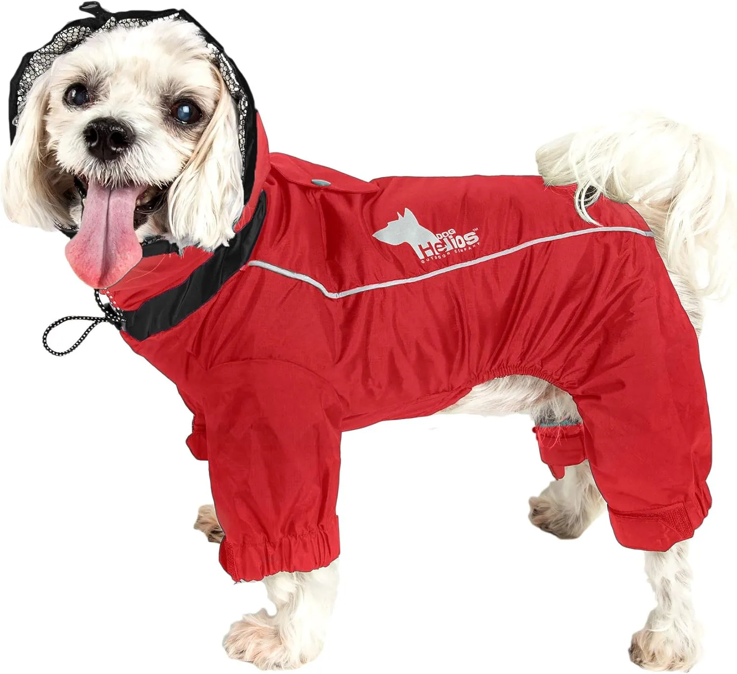 DOGHELIOS 'Weather-King' Windproof Waterproof and Insulated Adjustable Full Bodied Pet Dog Jacket Coat w/ Heat Retention Technology, X-Small, Red