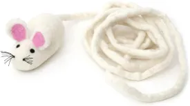 Glaciart One Felt Mouse Cat Toy  Soft Fuzzy Enrichment 100% Natural Wool - Interactive Catnip Play Cat Toy Set - Safe for Pets, Non-AZO Colored Dyes - 100 Long