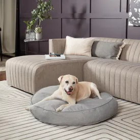 Gordie Round Indoor/Outdoor Pillow Style Dog Bed, Cement, Medium