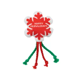 Happy Meowlidays Snowflake Cat Toy - Christmas