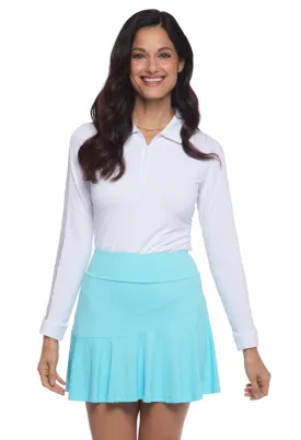 IBKUL Solid Flounce Skort