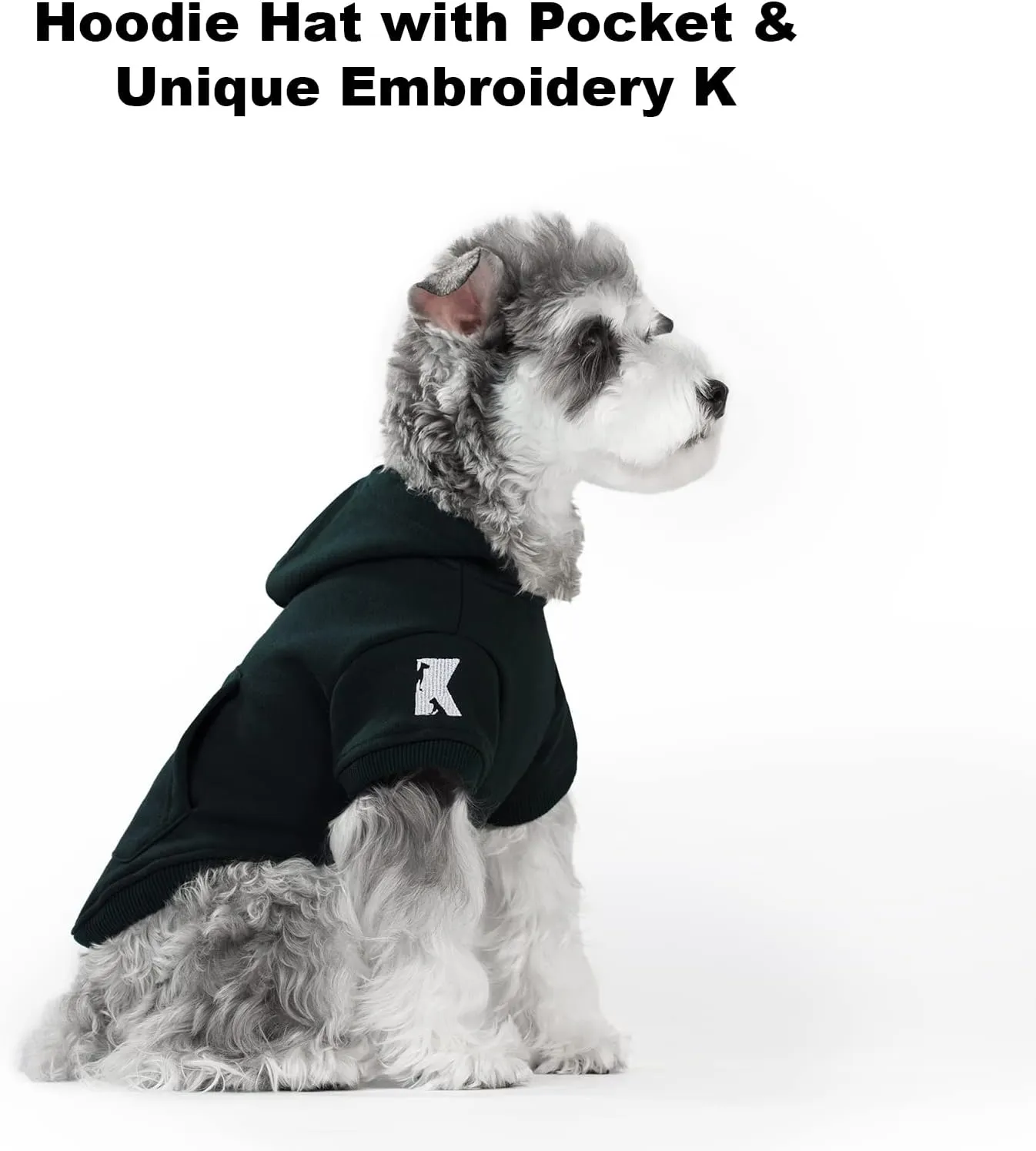 Koneseve Dog Hoodie Fleece Puppy Clothes Warm Sweater with Hat for Small Dogs Cat Hooded Shirt Kitten Pet Basic Sweatshirt with Pocket Doggie Soft Winter Coat Apparel (Green; S)