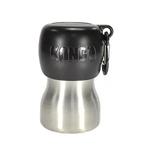 KONG H2O Stainless Steel Dog Water Bottle Black