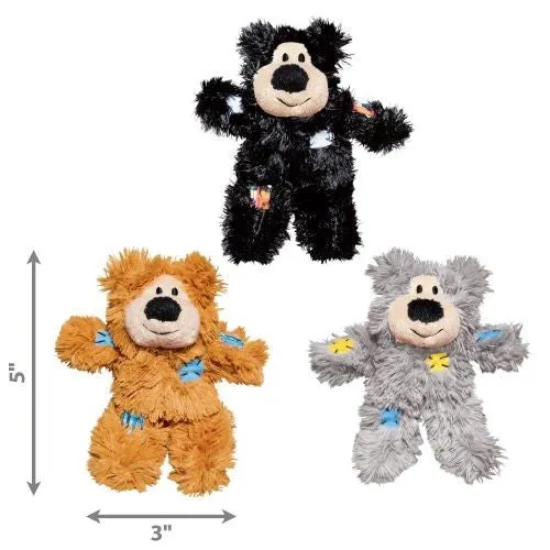 KONG Softies Patchwork Catnip Bear Cat Toy