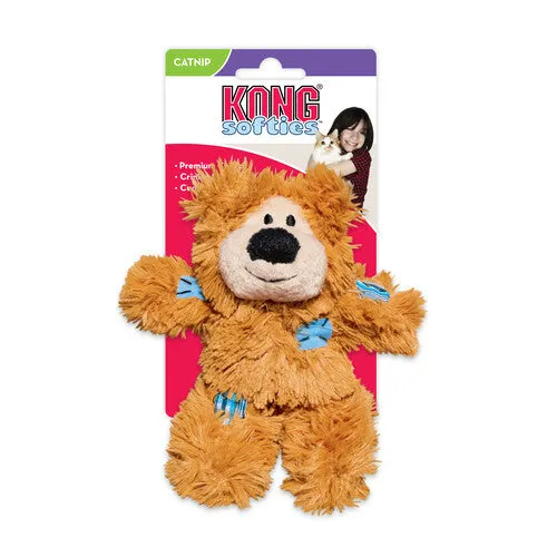 KONG Softies Patchwork Catnip Bear Cat Toy