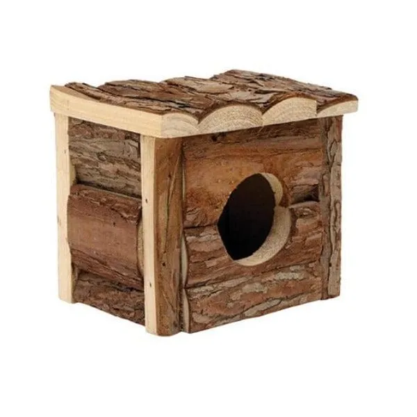 Living World TreeHouse Real Wood Cabin Hide for Small Animals