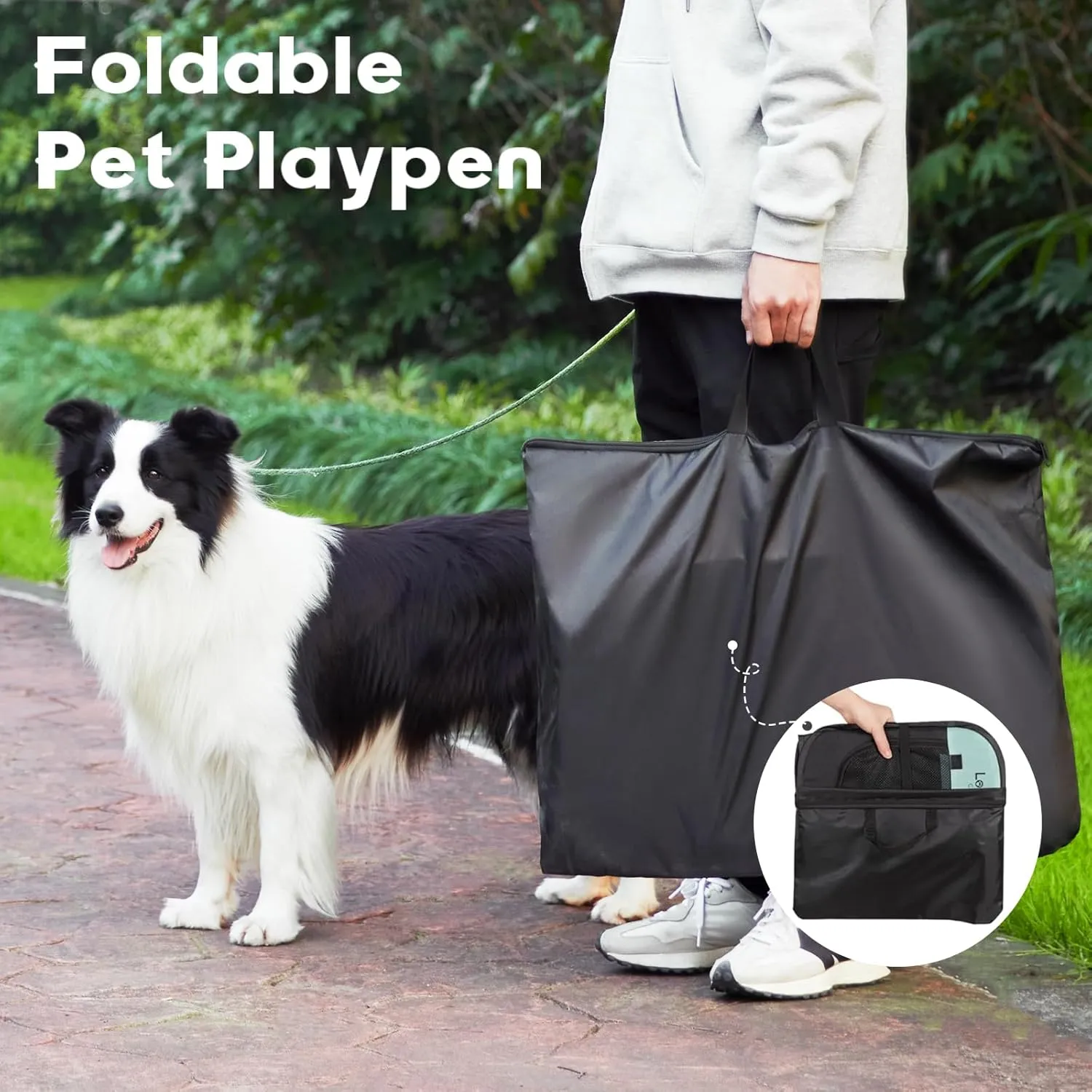 Love's Cabin Pet Puppy Playpen, Small Dog Tent Crate, Portable Foldable Dog Kennel with Carrying Case, Removable Zipper Top, Green