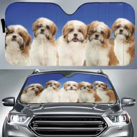 Malshi Maltese Shih Tzu Dog Printed Car Sun Shade Cover Auto Windshield Coolspod