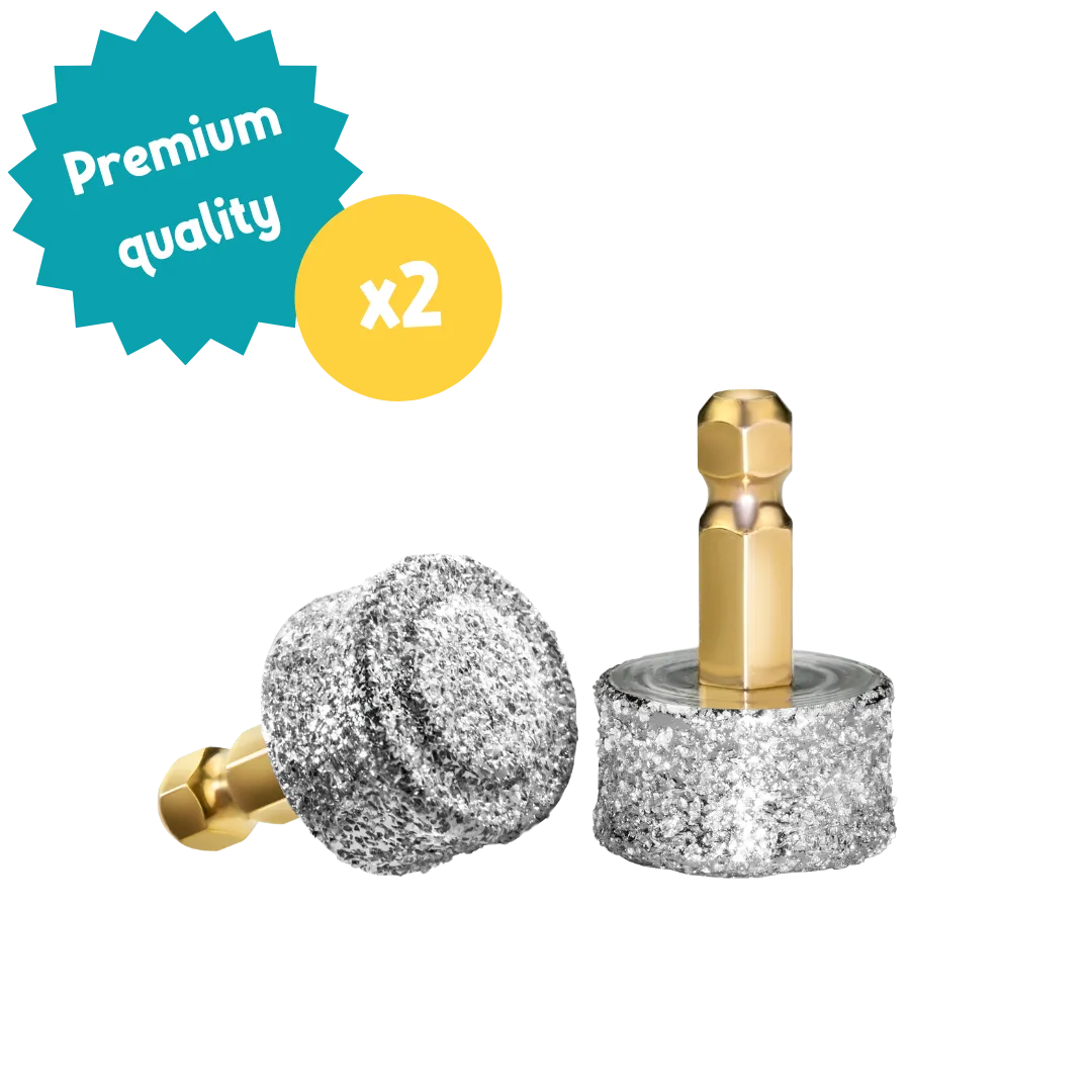 Nail Grinder Replacement Head Bundle - 2 Regular Sized