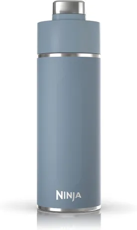 Ninja Thirsti 18oz Travel Water Bottle, For Carbonated Sparkling Drinks, Colder and Fizzier Longer, Leak Proof, 24 Hrs Cold, Dishwasher Safe, Stainless Steel Insulated Tumbler, Storm Blue, DW1801BL