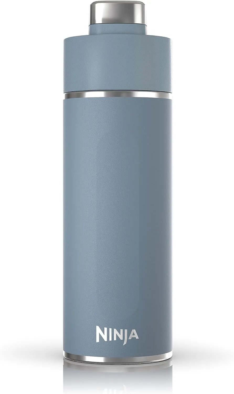Ninja Thirsti 18oz Travel Water Bottle, For Carbonated Sparkling Drinks, Colder and Fizzier Longer, Leak Proof, 24 Hrs Cold, Dishwasher Safe, Stainless Steel Insulated Tumbler, Storm Blue, DW1801BL