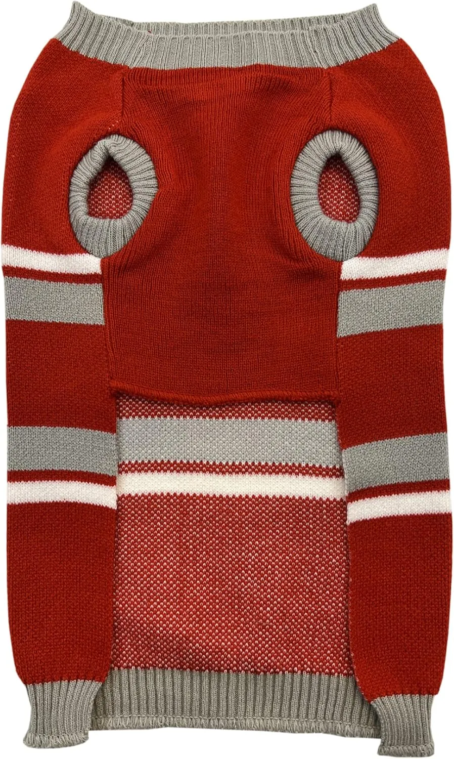 Pets First NCAA Ohio State Buckeyes Dog Sweater, Size Medium. Warm and Cozy Knit Pet Sweater with NCAA Team Logo, Best Puppy Sweater for Large and Small Dogs, Team Color (OH-4179-MD)