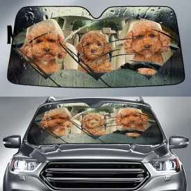 Poodle Rainy Driving Car Sun Shade Cover Auto Windshield Coolspod