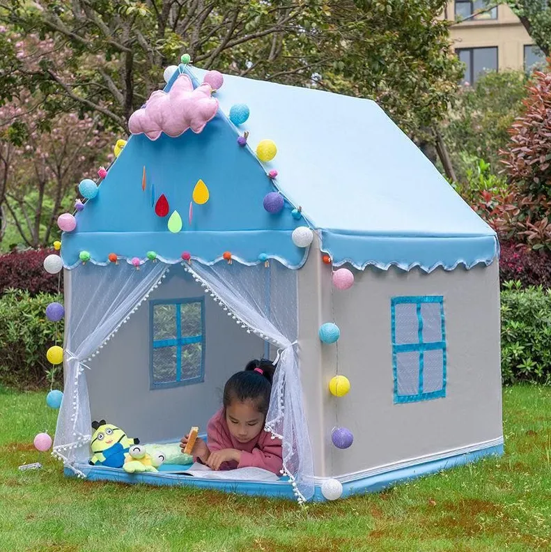 Portable Indoor And Outdoor Kids Play House Tent Yg-288 Blue