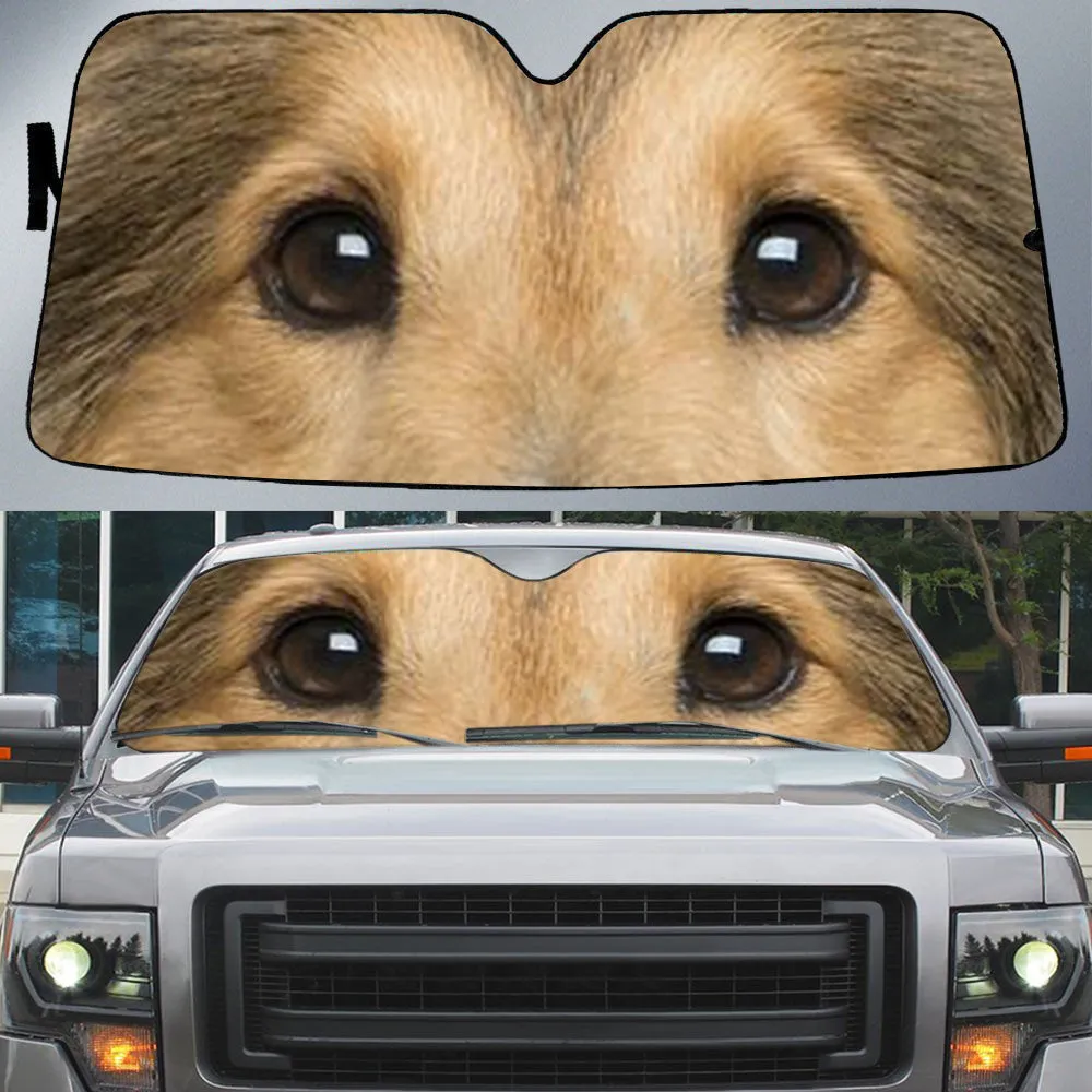 Shetland Sheepdog's Eyes Beautiful Dog Eyes Car Sun Shade Cover Auto Windshield