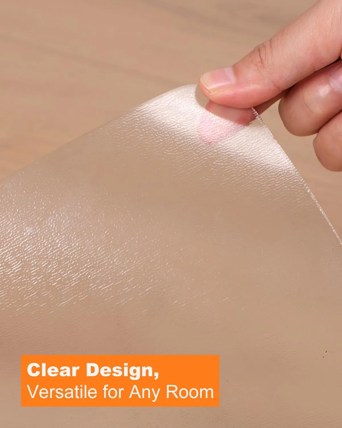 Small Clear Area Mat, 2'3' PVC Waterproof Hard Floor Mat for Under Refrigerator