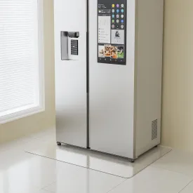 Small Clear Area Mat, 2'3' PVC Waterproof Hard Floor Mat for Under Refrigerator