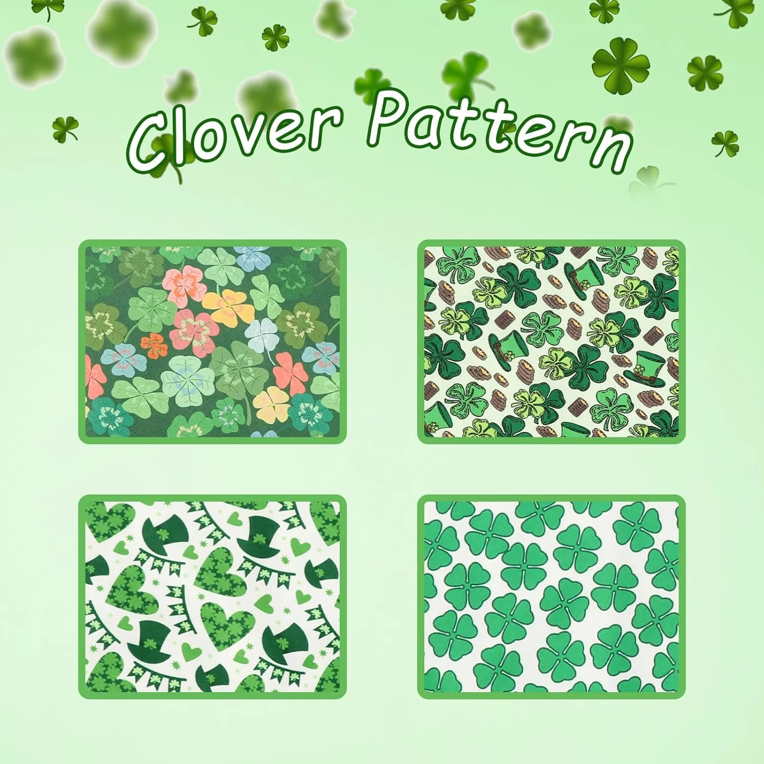 Unique Style Paws Dog St. Pat Bandanas 2Pcs Washable Cotton Triangle Green Clover Magic Hat Dog Scarfs for Small Medium Large Dogs and Cats