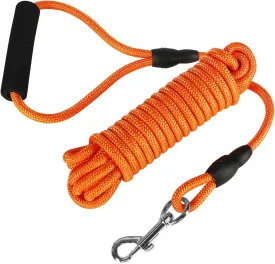 Vivifying 20FT Floating Long Dog Training Leash, Lightweight Check Cord Rope with Comfortable Handle for Outside, Hiking, Swimming, Beach and Lake