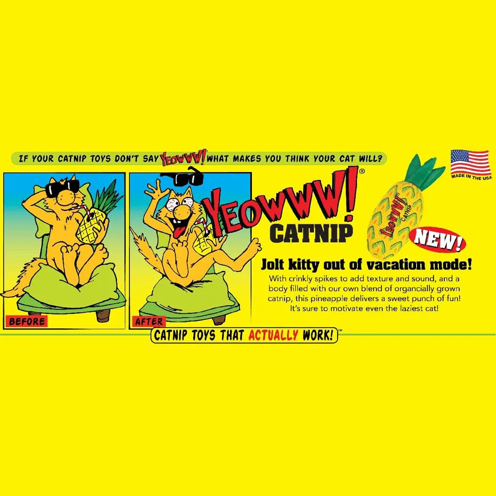 Yeowww! Catnip Pineapple Cat Toy One Size, 1 count