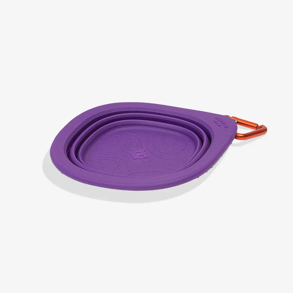 Zee.Dog Go Bowl Collapsible Silicone Travel Bowl Peak Purple^^^